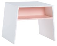 Table d'enfant Irlin 02, couleur : blanc / rose - Dimensions : 49 x 60 x 50 cm (h x l x p)