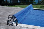 Enrouleur mobile pour couverture d'été pour piscine en bois Sunnydream 3,30-6,60 mètres de large