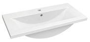 Salle de bains - lavabo Jammu 03, couleur : blanc - 18 x 81 x 39 cm (h x l x p)