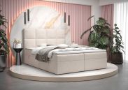 Lit boxspring au design élégant Pirin 56, Couleur : Beige - Surface de couchage : 180 x 200 cm (l x L)