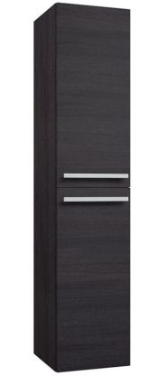 Salle de bain - Armoire haute Bidar 88, couleur : chêne noir - 160 x 35 x 35 cm (H x L x P)