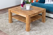 Table basse Wooden Nature 122 en chêne massif - 80 x 80 x 45 cm (L x P x H)