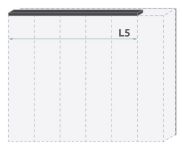 Cadre supérieur à LED pour armoire à portes battantes / Penderie Faleasiu et modules d'extension, Couleur : Blanc - largeur : 227 cm