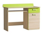 Chambre des jeunes - Bureau Dennis 10, couleur : vert cendre - Dimensions : 87 x 120 x 55 cm (H x L x P)