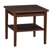 Table basse / Table d'appoint Inginele 09 en noyer laqué, 50 x 52 x 52 cm, avec 1 compartiment de rangement pour les petits objets, les livres, les magazines, le salon