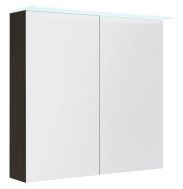 Salle de bain - Armoire de toilette Siliguri 08, couleur : chêne noir - 70 x 80 x 13 cm (H x L x P)