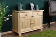 Commode / table de nuit en pin massif naturel 025 - Dimensions 55 x 80 x 35 cm (h x l x p)