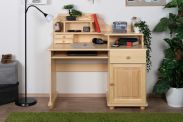 Bureau en pin massif naturel Junco 188 - Dimensions : 106 x 120 x 57 cm (H x L x P)