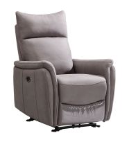 Fauteuil de relaxation Luanda 82, Couleur : Gris - Dimensions : 105 x 76 x 92 cm (h x l x p)