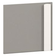 Face pour salle des jeunes - Étagère Greeley 06, couleur : gris platine - Dimensions : 35 x 37 x 2 cm (H x L x P)