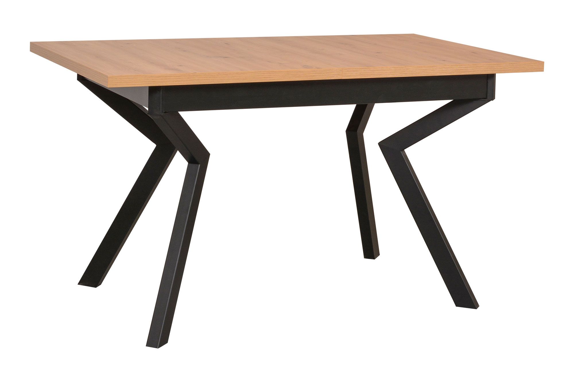 Table de salle à manger moderne VILIS, dimensions 80 x 140/180 cm (l x p), hauteur du plateau de table de 32 mm, facile à combiner, pieds en métal, plateau de table laminé