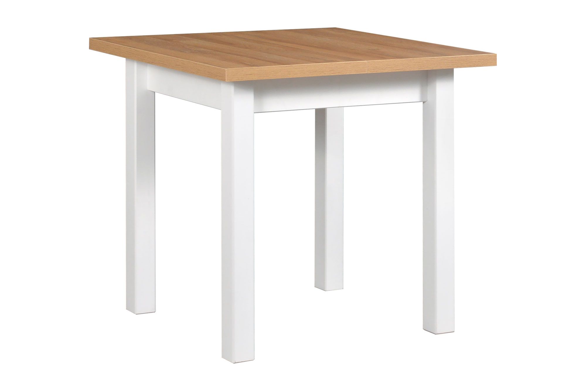 Table de salle à manger extensible LELDE, table peu encombrante, dimensions 80 x 80/160 cm (l x p), hauteur du plateau 32 mm, stratifié résistant aux rayures, pieds en bois