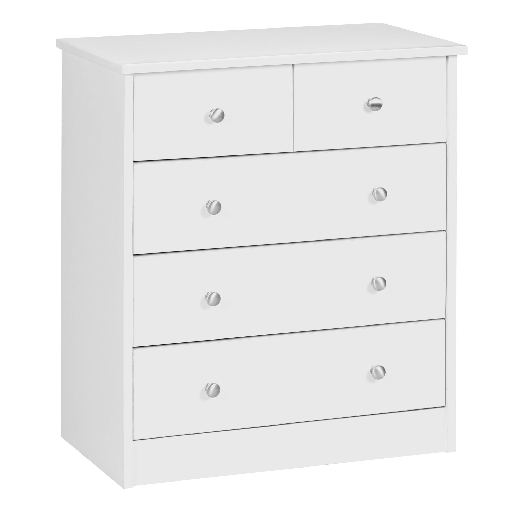 Commode avec 5 tiroirs, couleur : blanc - dimensions : 70 x 60 x 35 cm (h x l x p), gain de place & utilisation polyvalente