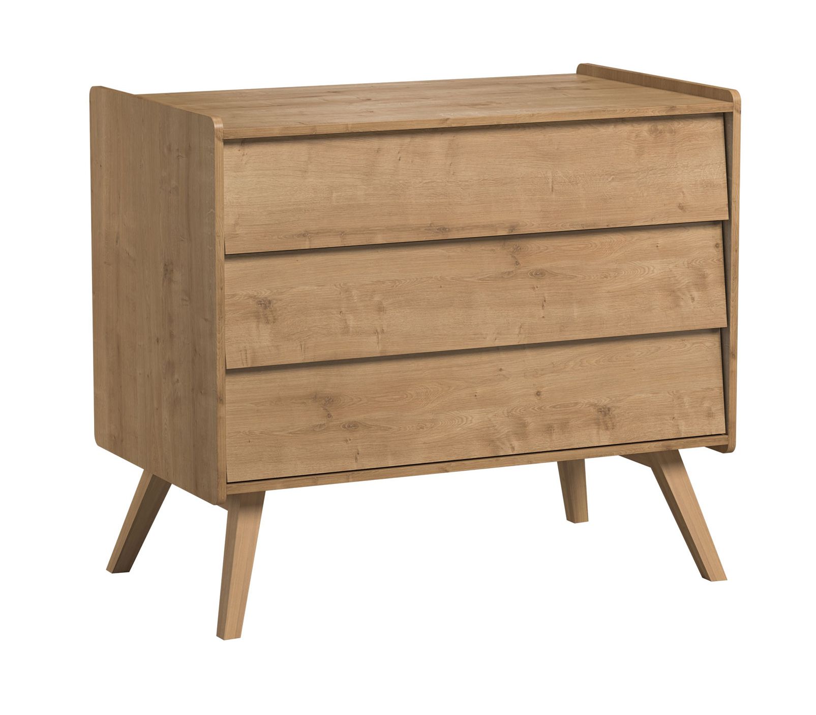 Commode Jorinde 03, couleur : chêne - Dimensions : 90 x 100 x 59 cm (h x l x p)