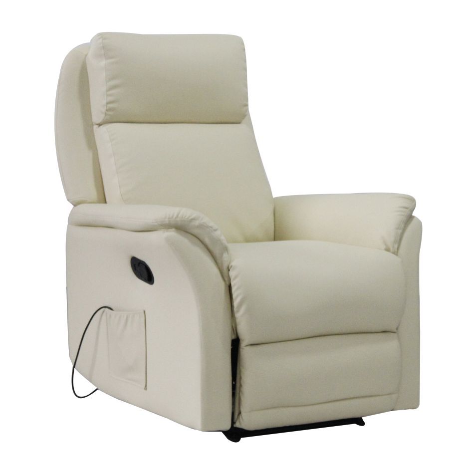 Fauteuil de massage Luanda 25, couleur : beige - Dimensions : 105 x 88 x 102 cm (h x l x p)