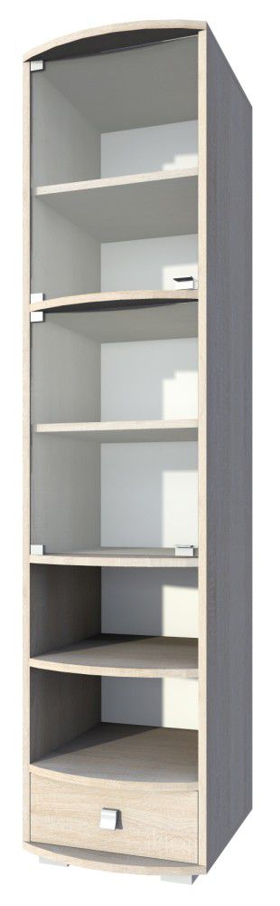 Vitrine Rabaul 33, couleur : chêne Sonoma - Dimensions : 200 x 49 x 40 cm (H x L x P)