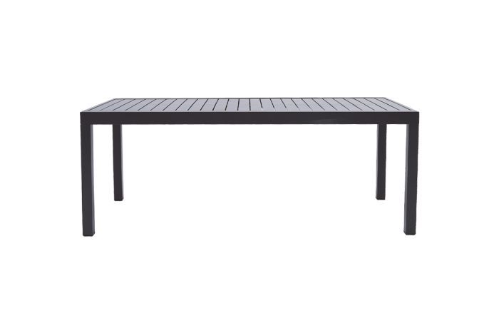 Table de salle à manger Boston extensible en aluminium - Couleur : Anthracite, Longueur : 2000 / 2940 mm, Largeur : 900 mm, Hauteur : 750 mm