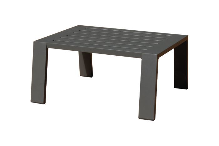 Table basse Naples en aluminium - Couleur : Anthracite. longueur : 530 mm, largeur : 530 mm, hauteur : 280 mm