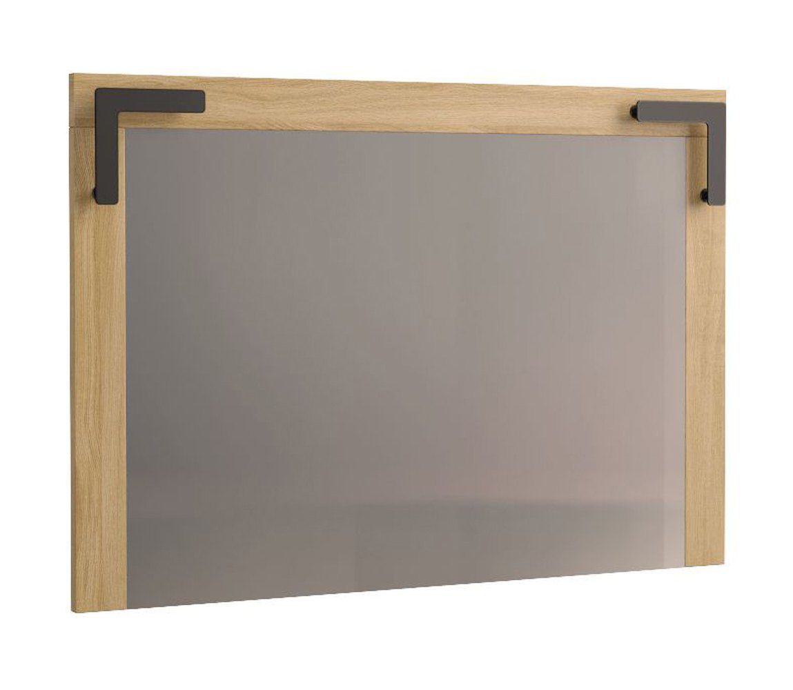 Miroir Kastav 42, couleur : chêne / noir - 70 x 100 x 4 cm (h x l x p)