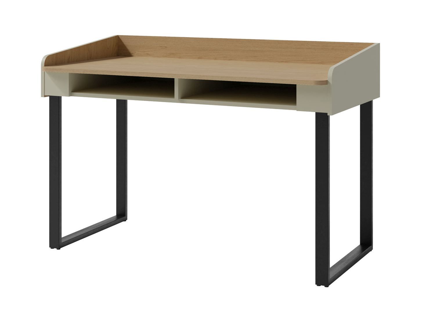 Bureau Sampont 10, vert menthe / chêne foncé, 83 x 125 x 65 cm, avec 2 compartiments pratiques, chants ABS, beaucoup de surface de rangement, montage simple et rapide