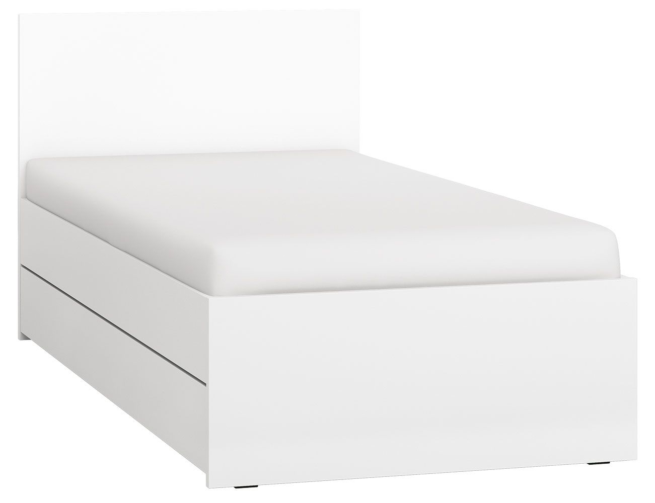 Lit simple / lit d'appoint, couleur : blanc - couchette : 90 x 200 cm (l x L)