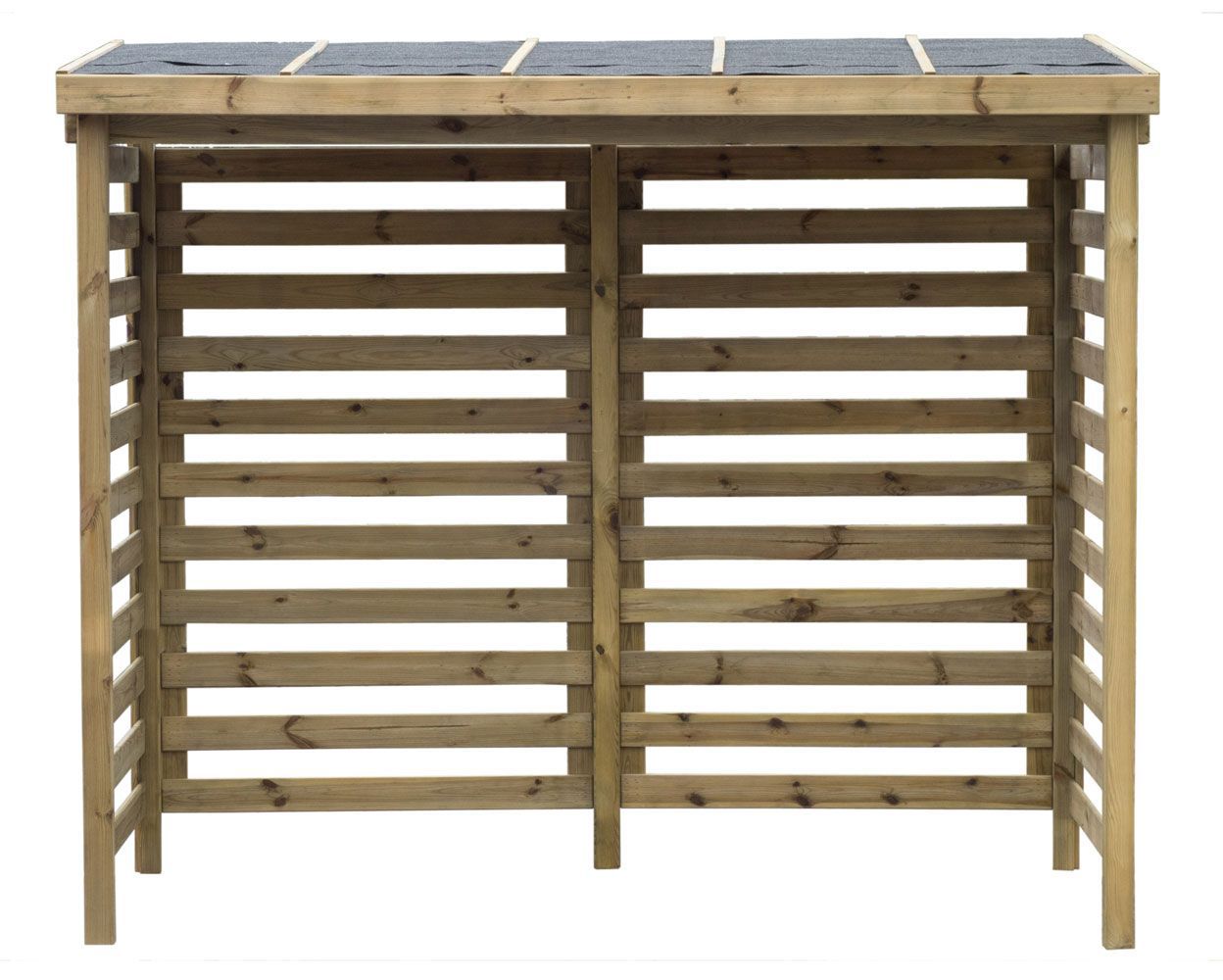 Abri pour bois de cheminée 07 - Dimensions : 242 x 125 x 213 cm (l x L x h)