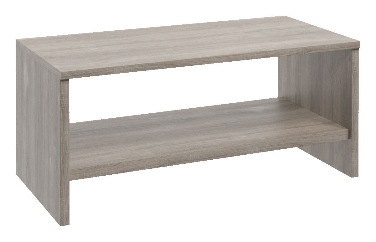 Table basse Selun 07, couleur : chêne truffé - 53 x 120 x 60 cm (h x l x p)