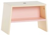 Tabouret d'enfant Irlin 05, couleur : jaune / rose - Dimensions : 31 x 46 x 25 cm (h x l x p)