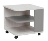 Chambre d'enfants - table basse Luis 09, couleur : chêne blanc / gris - 45 x 45 x 43 cm (L x P x H)