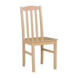 Fauteuil en bois Narva au design classique, corps en hêtre massif, laqué en chêne Sonoma, hauteur d'assise de 47 cm, stable, durable et robuste