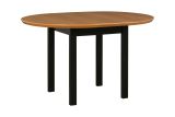 Table de salle à manger ronde GAIDIS en noir/chêne, à rallonges, peu encombrante, dimensions Ø 100/130 (L x P), hauteur du plateau 32 mm, plateau de table plaqué, de qualité supérieure