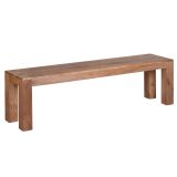 Banc solide en bois massif d'acacia, Couleur : Acacia - dimensions : 45 x 160 x 35 cm (h x l x p), avec un beau grain de bois naturel