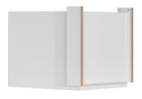 Rehausse pour armoire à portes battantes / Armoire Cerdanyola, à une porte, Couleur : Chêne / Blanc - Dimensions : 45 x 53 x 56 cm (H x L x P)