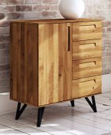 Commode Masterton 06, chêne sauvage massif huilé - Dimensions : 100 x 91 x 45 cm (H x L x P)