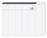 Cadre supérieur pour armoire à portes battantes / Penderie Faleasiu et modules d'extension, Couleur : Blanc - largeur : 227 cm