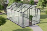 Serre - Verrière Grünkohl L8, verre trempé 4 mm, Surface au sol : 7,90 m² - Dimensions : 360 x 220 cm (l x L)