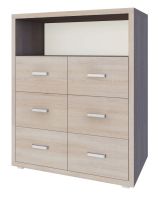 Commode Kerowagi 22, couleur : chêne Sonoma - Dimensions : 120 x 100 x 41 cm (H x L x P)