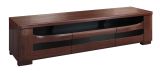 Meuble TV long avec fonction push-to-open Krasno 10, Chêne massif, deux compartiments, Dimensions : 42 x 182 x 53 cm, Design élégant