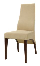 Chaise de salle à manger avec éco-cuir Krasno 42, Chêne massif, Rembourrage : ressorts ondulés, Dimension : 103 x 44 x 43 cm, hauteur d'assise : 49 cm