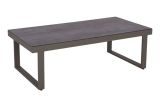 Table basse Verona en aluminium - Couleur : Anthracite. Longueur : 1400 mm, largeur : 700 mm, hauteur : 460 mm