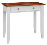 Table de toilette Gyronde 35, pin massif, Couleur : Blanc / Chêne - 85 x 93 x 45 cm (H x L x P)