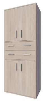 Armoire Garut 32, couleur : Chêne de Sonoma - Dimensions : 194 x 80 x 40 cm (H x L x P)