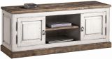 Meuble TV "Kilkis" en pin blanc antique 17 - 60 x 144 x 47 cm (H x L x P)