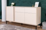 Commode trois portes Zaghouan 05, Couleur : Beige - dimensions : 81,5 x 153 x 39,5 cm (h x l x p), avec deux tiroirs