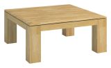 Table basse "Lipik" 23, chêne massif - Dimensions : 48 x 90 x 90 cm (H x L x P)