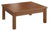 Table basse "Postira" 21, couleur : noyer, partiellement massif - Dimensions : 40 x 90 x 90 cm (H x L x P)