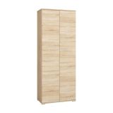 Armoire Tapachula 01, couleur : chêne clair de Sonoma - Dimensions : 203 x 79 x 40 cm (H x L x P), avec 2 portes et 5 compartiments