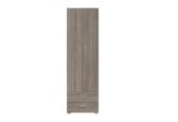 Armoire "Tremelo" 01, couleur : chêne truffier - Dimensions : 202 x 60 x 41,50 cm (H x L x P)