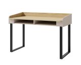 Bureau Sampont 10, beige / chêne clair, 83 x 125 x 65 cm, avec 2 compartiments pratiques, chants ABS, beaucoup de surface de rangement, montage simple et rapide