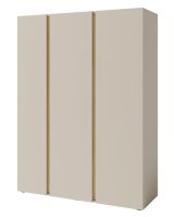 Armoire moderne Fricourt 01, beige / chêne clair, 195 x 145 x 50 cm, avec 9 compartiments et 2 tringles à vêtements, chants ABS, robuste et durable